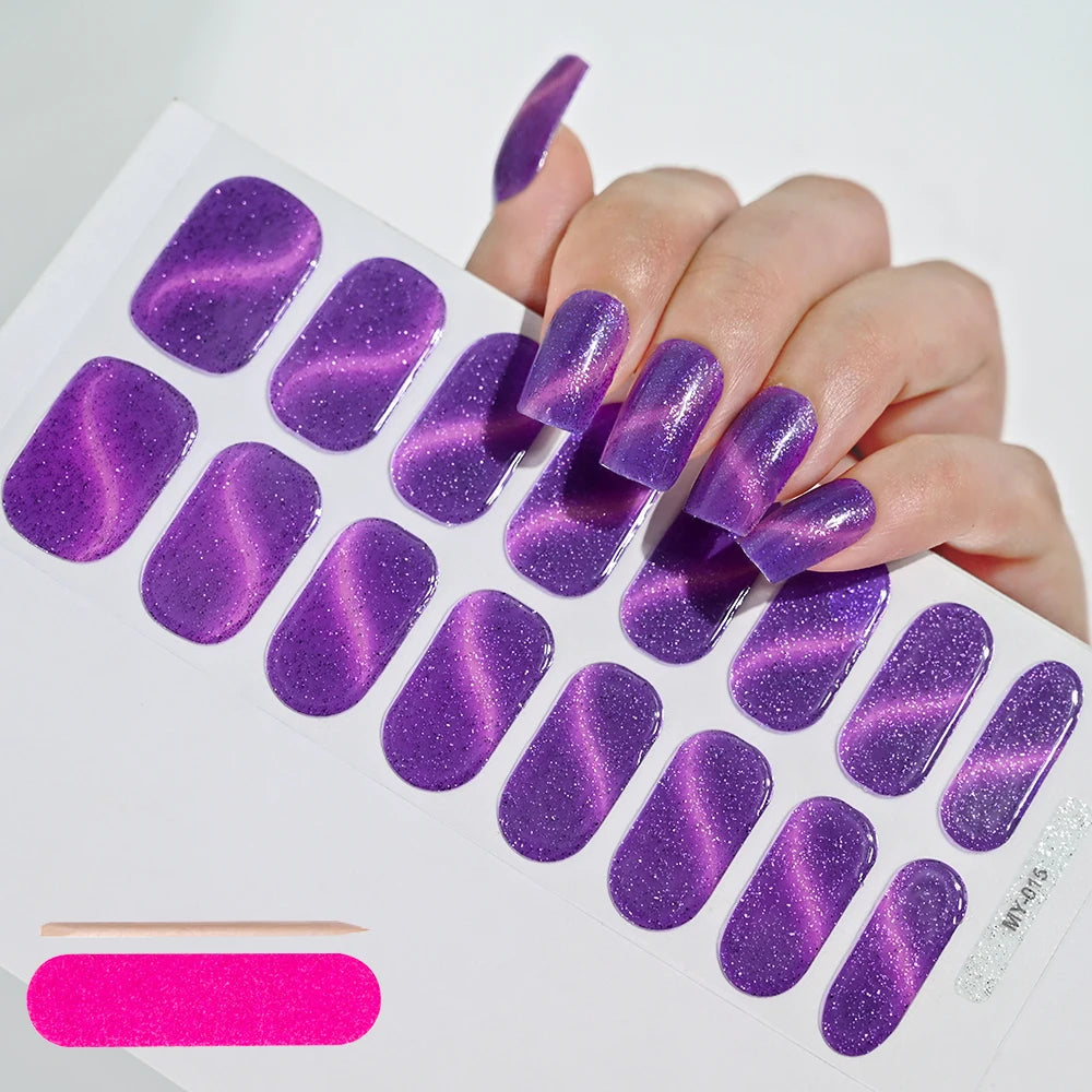 Transparent Semi Cured Gel Nail Strips Clear Nail Strengthening