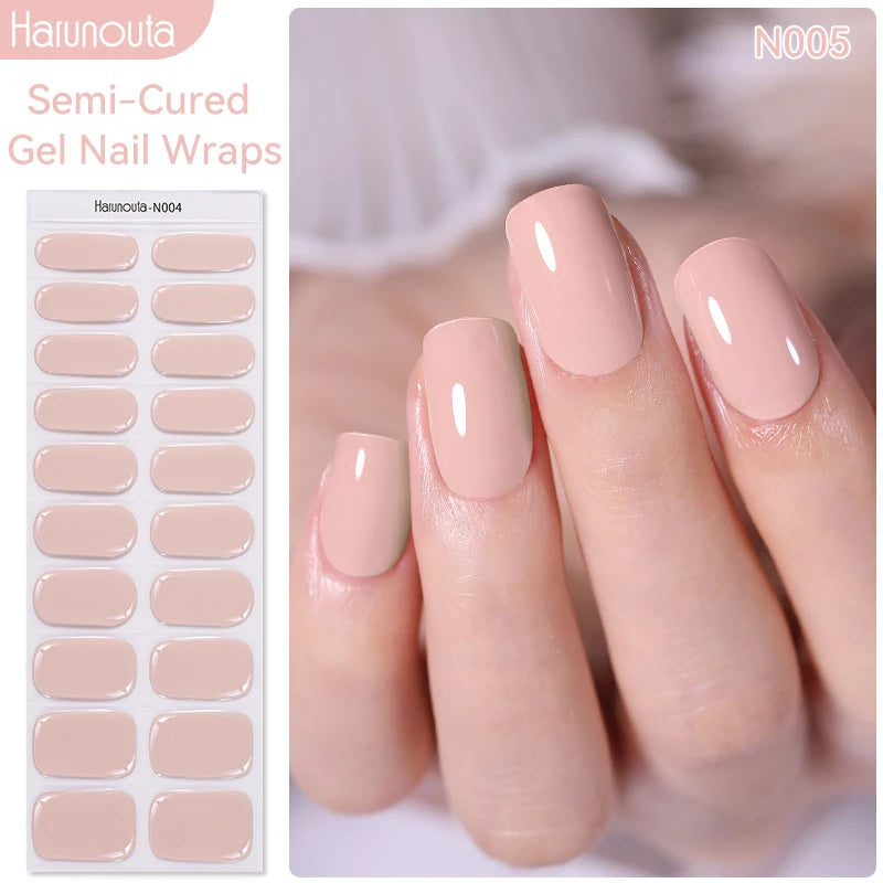 1 Sheet White French Semi-Cured Gel Nail Strips