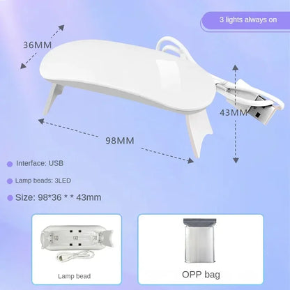Portable 3W 3 LED Nail Dryer Lamp UV LED Nail Light