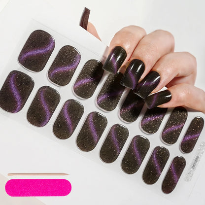 Transparent Semi Cured Gel Nail Strips Clear Nail Strengthening