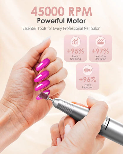 45000 RPM Portable Electric Nail Drill