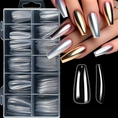 120 Pieces of Transparent Coffin/Almond/Fine High Heels/Square