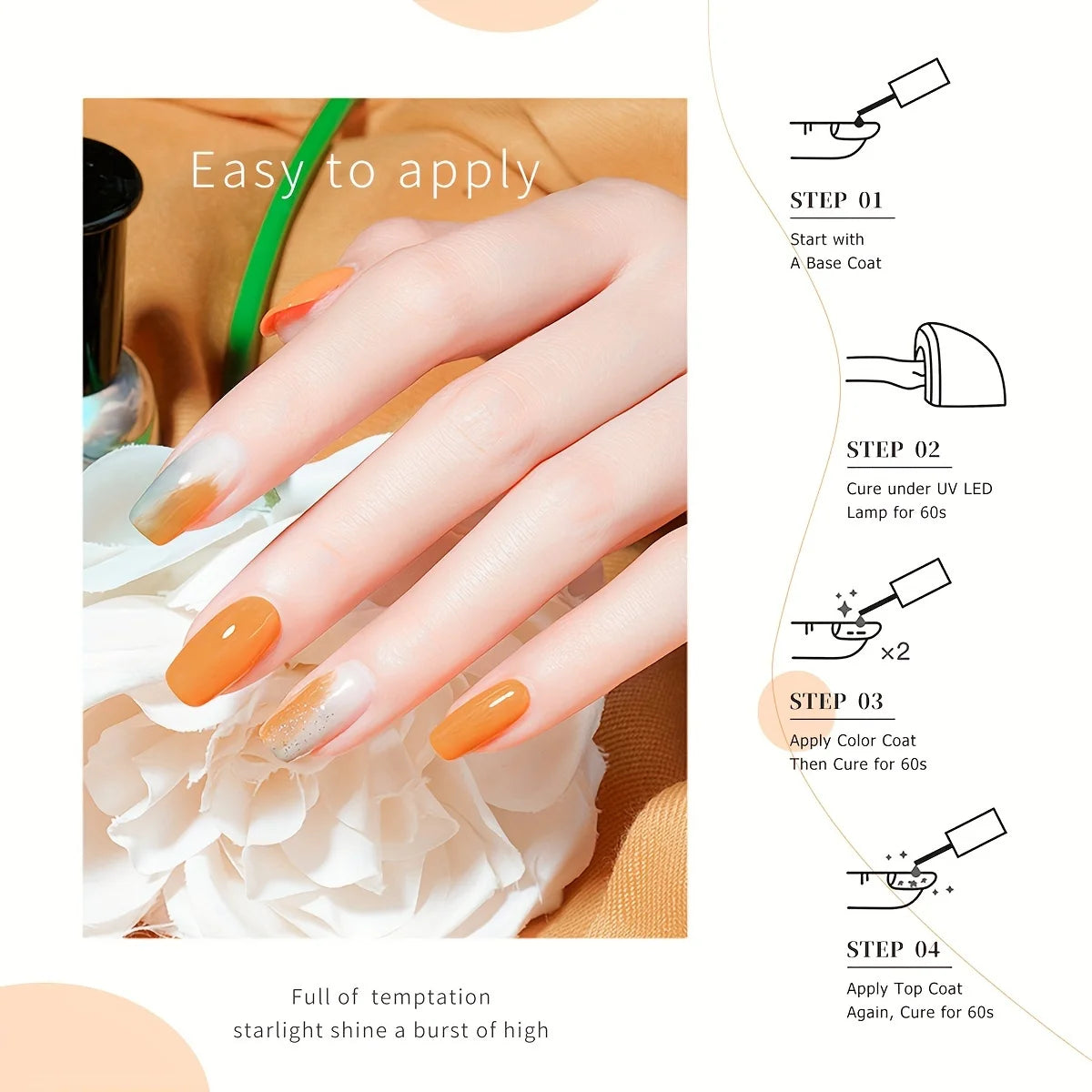 Maomia Nail Gel Polish 8pcs Set Crayon Colors