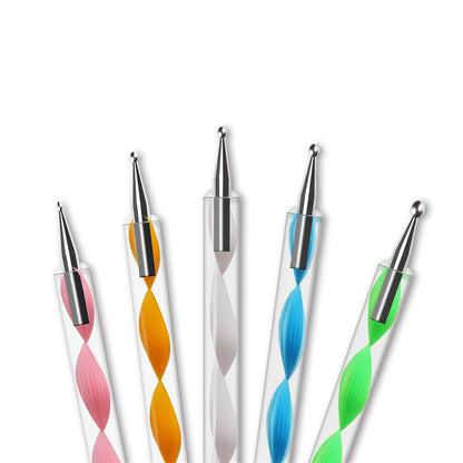 5pc Set Double Headed Nail Dotting Tool