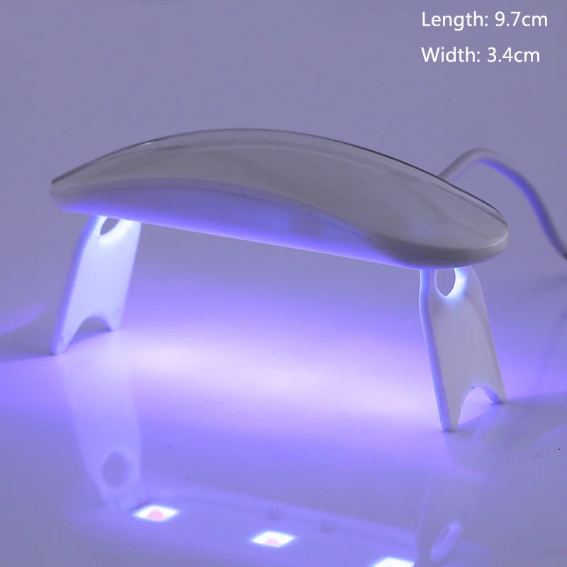 Harunouta 4pcs/set French Semi Cured Gel Nail Strips with Nail Lamp