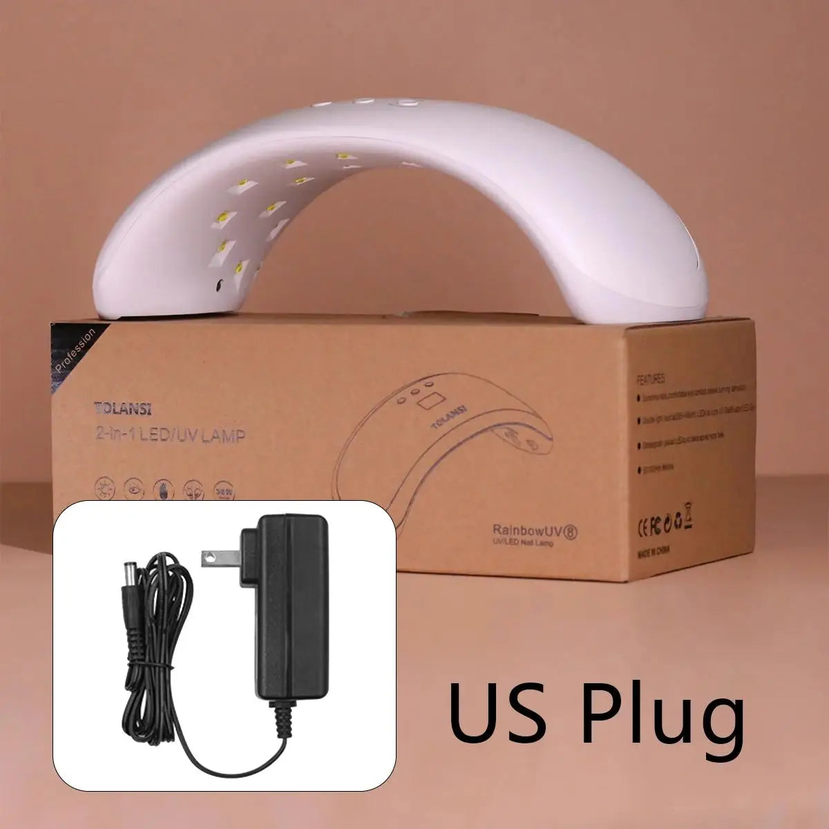 TOLANSI Nail Lamp US/EU Plug UV Art Beauty 36W Digital Screen