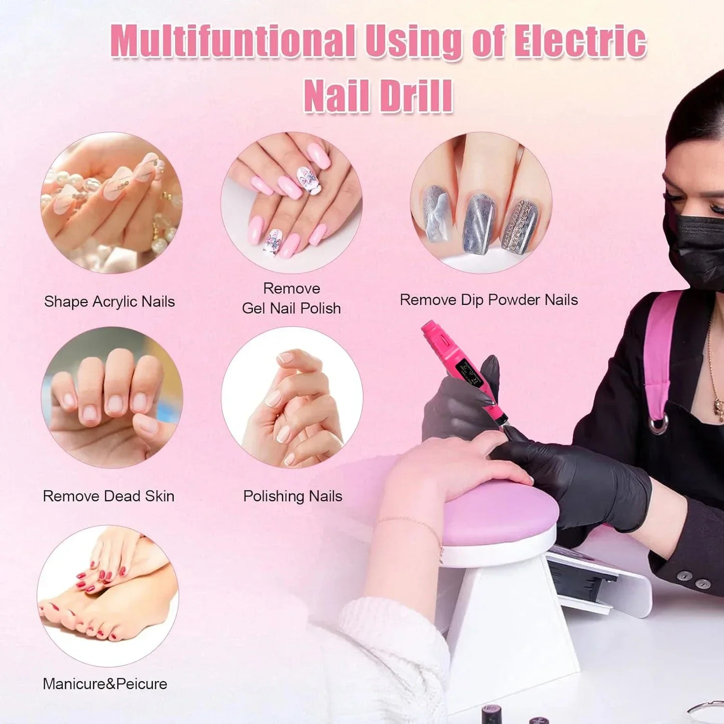 Electric Nail Drill Machine 20000RPM