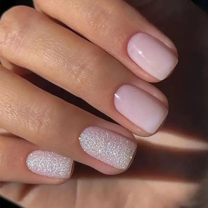 Glossy Press on French Nail Tips