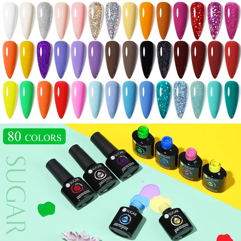 UR SUGAR 7ml Glass Bottle Color Gel Nail Polish Semi-permanent
