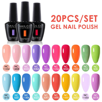 NAILCO 15ml 20/30pcs Gel Nail Polish Set
