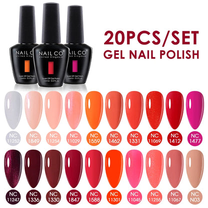 NAILCO 15ml 20/30pcs Gel Nail Polish Set