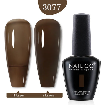 NAILCO 15ml Transparent Nude Color Series Jelly Gel Nail Polish