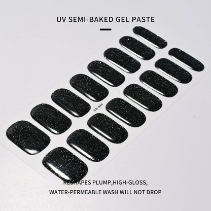 Transparent Semi Cured Gel Nail Strips Clear Nail Strengthening