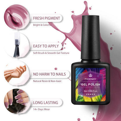 UV LED Gel Nail Polish 75 Colors Glitter 7ml