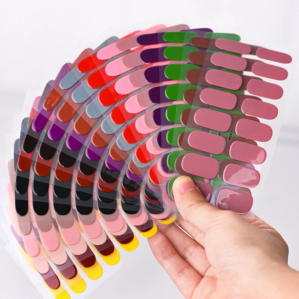 16 Tips/pcs Semi Cured Gel Nail Strips