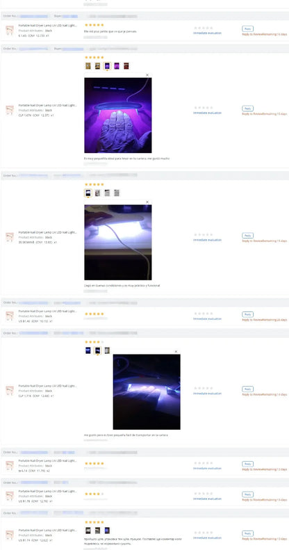Portable 3W 3 LED Nail Dryer Lamp UV LED Nail Light