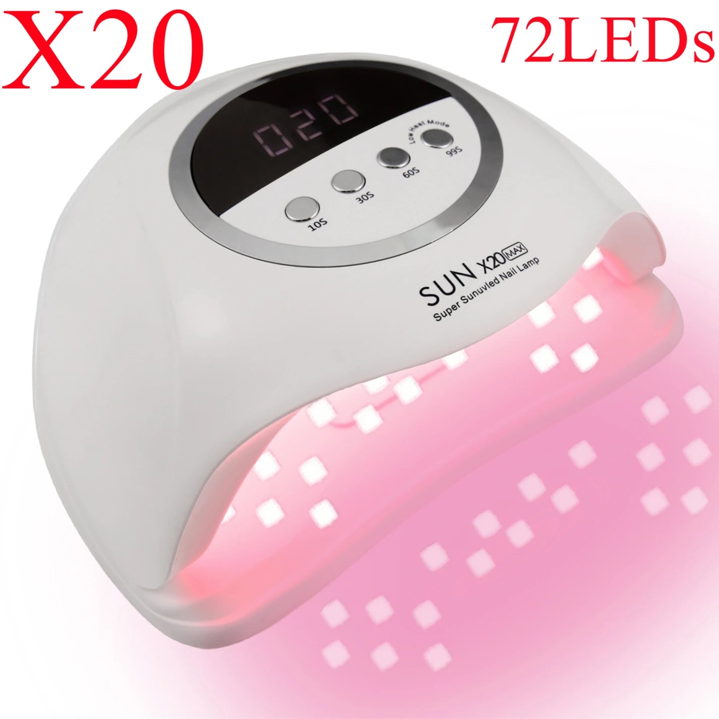 SUN X20 MAX 72 LEDS UV LED Nail Lamp Professional Nail Dryer Light With Timer