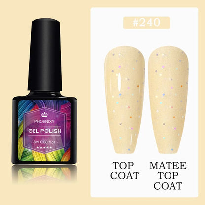 UV LED Gel Nail Polish 75 Colors Glitter 7ml