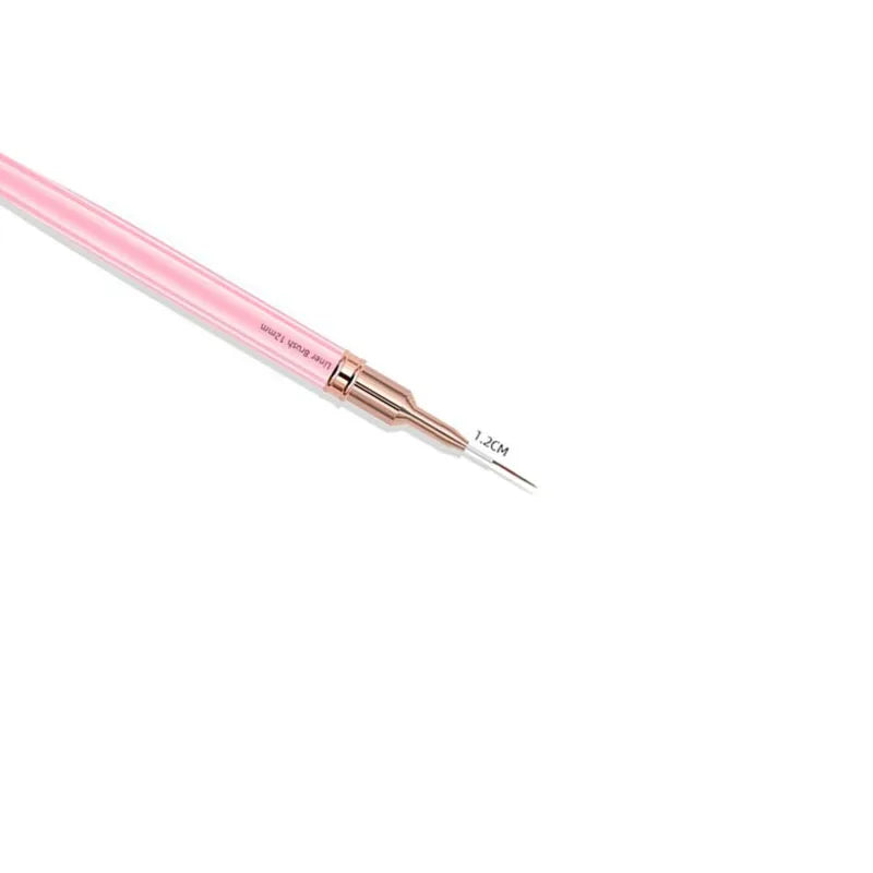 Silver Thin Nail Liner Brush 6/9/12/15/18mm