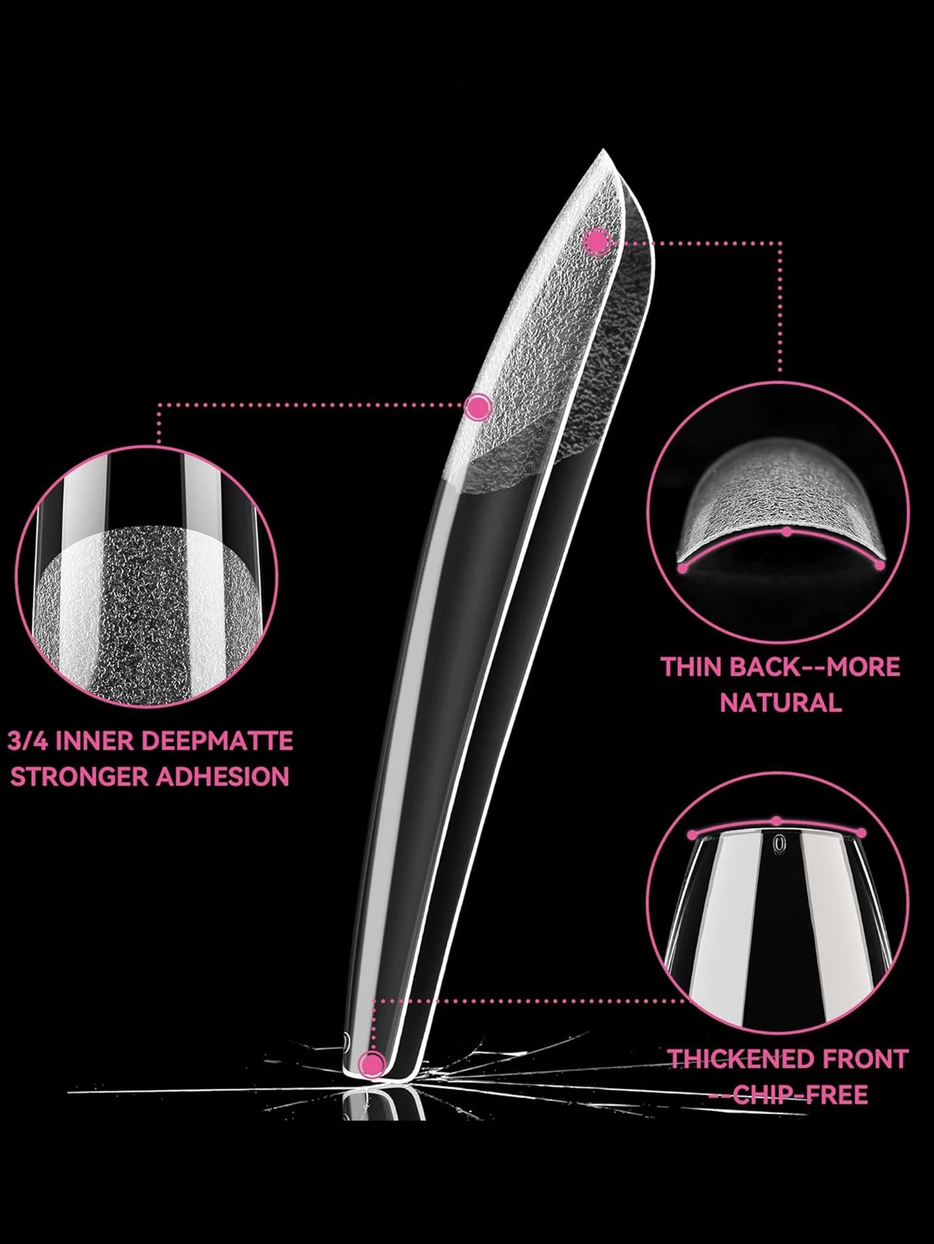 24pcs Fake Nail 12 sizes