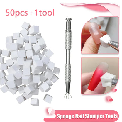 50/150pcs Sponge Gradient Nail Art Stamper Tools