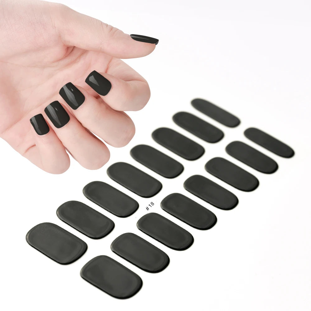 16 Tips/pcs Semi Cured Gel Nail Strips