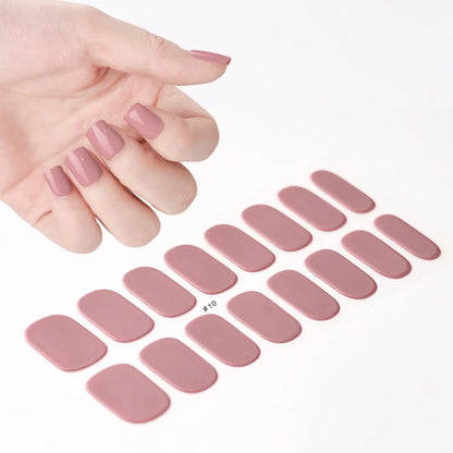 16 Tips/pcs Semi Cured Gel Nail Strips