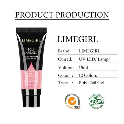 Poly Nail Gel Set of  8/6/4 PCS Poly UV Gel Set