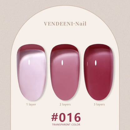 Vendeeni 24 Colors Jelly Transparent Gel Nail Polish 15ml
