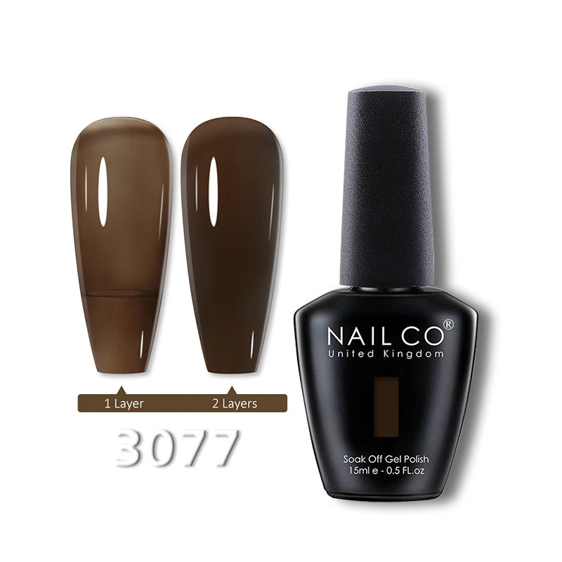 NAILCO 15ml Translucent Gel Nail Polish Semi-permanent Varnish