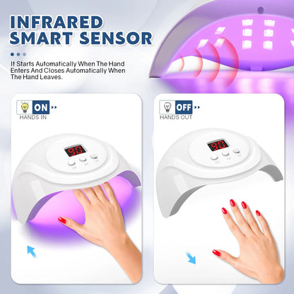 72 W LED Nail Drying Lamp for Curing Gel Nail Polish