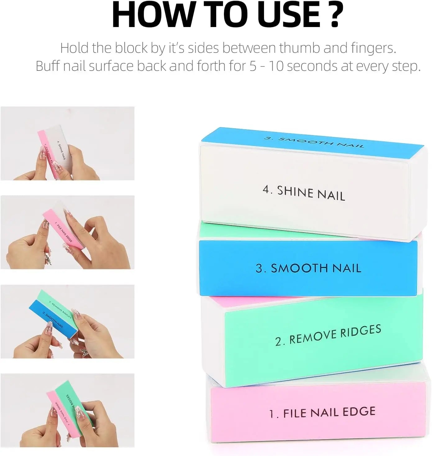 Nails Buffer Grind Buffing Block