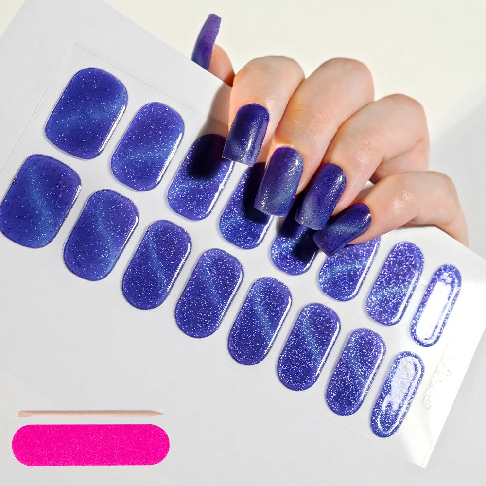 Transparent Semi Cured Gel Nail Strips Clear Nail Strengthening