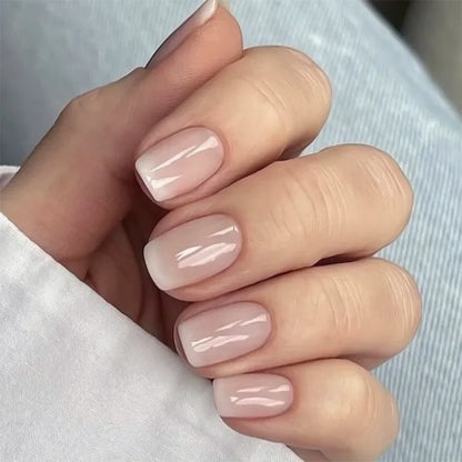 Glossy Press on French Nail Tips