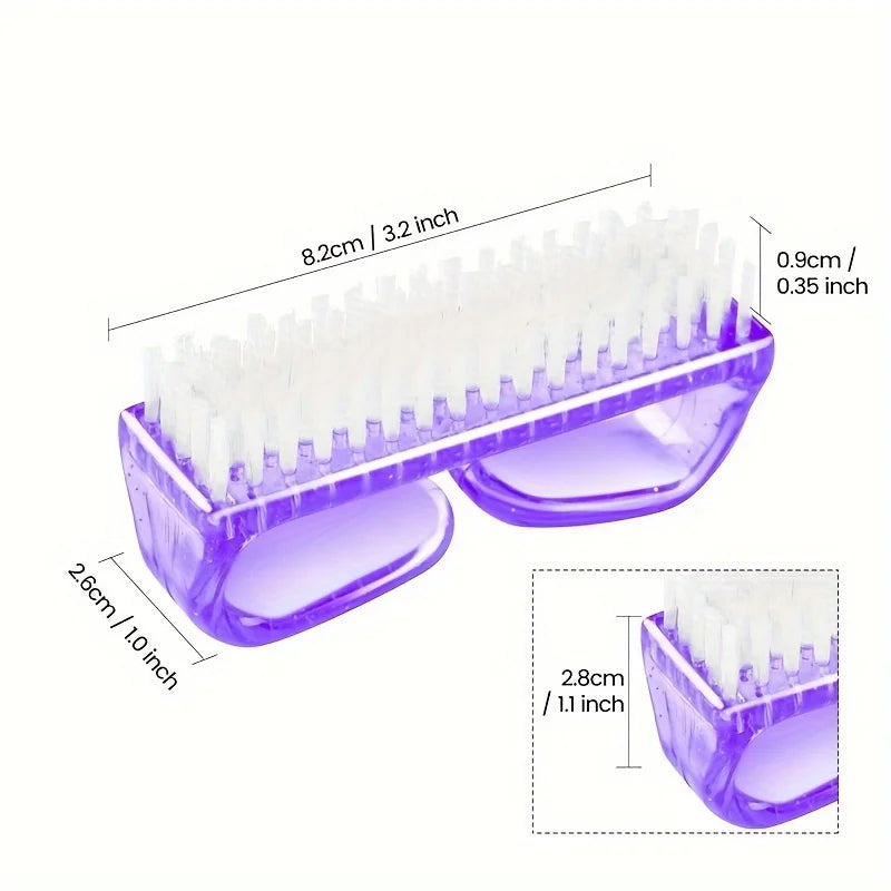 Plastic Nail Scrub Brush with Handle