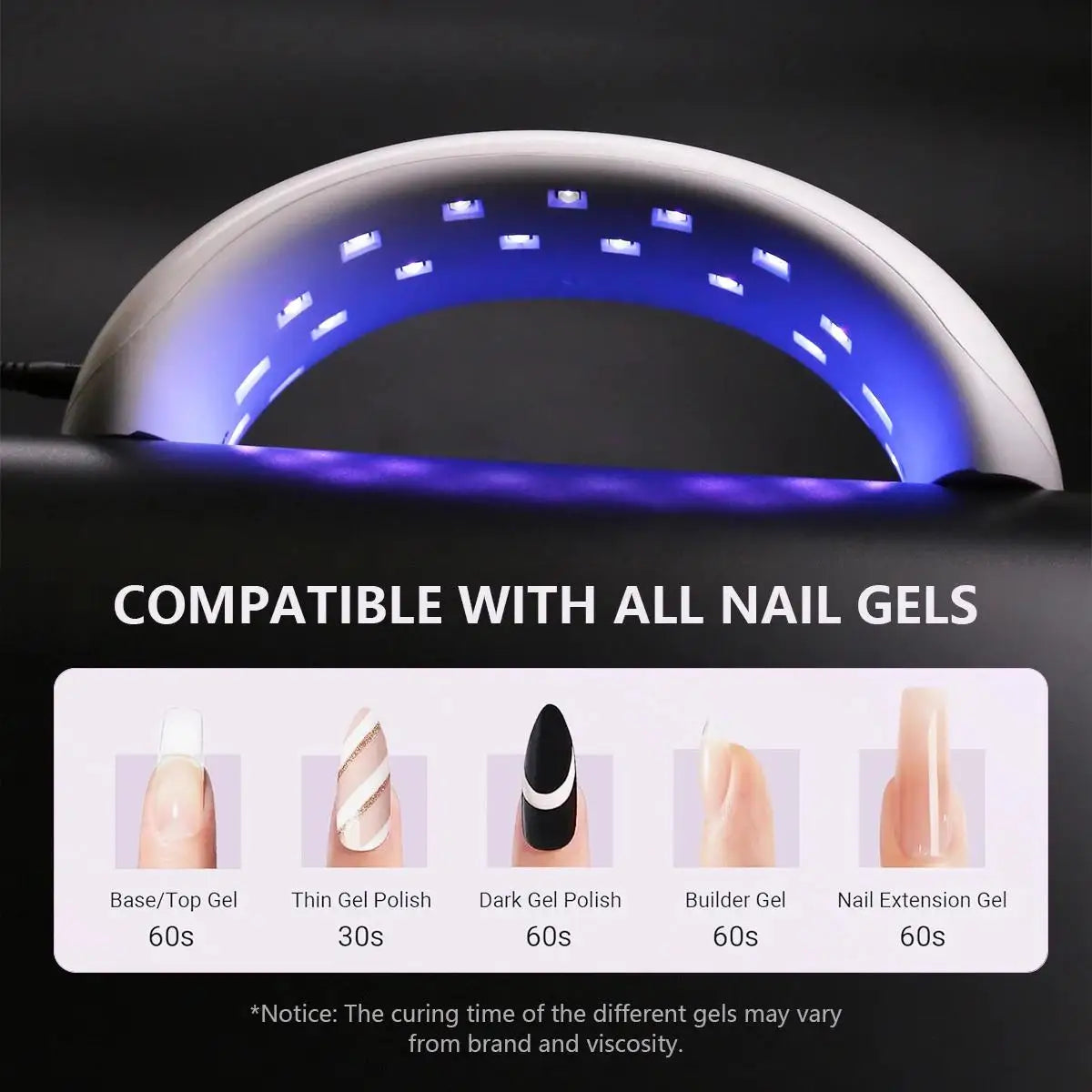 TOLANSI Nail Lamp US/EU Plug UV Art Beauty 36W Digital Screen