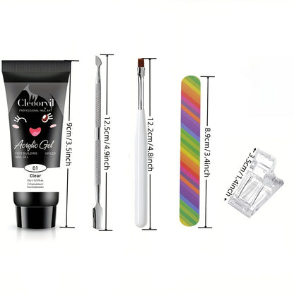 9pcs/set 15ML Nail Extension Gel Poly Gel Semi Permanent