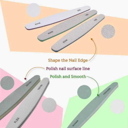 Professional Nail File and Buffer Set 6Pcs