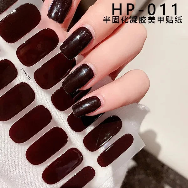 Transparent Semi Cured Gel Nail Strips Clear Nail Strengthening