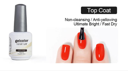 Clou Beaute No Wipe Top and Base Coat Gel Polish