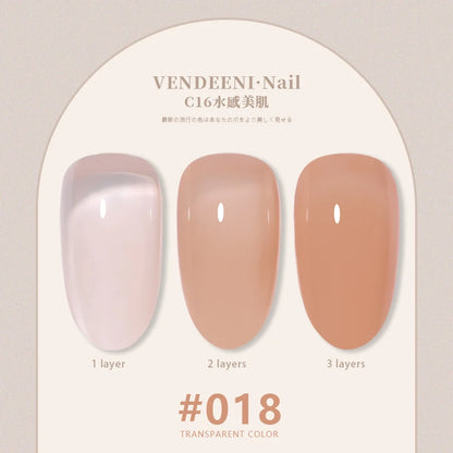 Vendeeni 24 Colors Jelly Transparent Gel Nail Polish 15ml