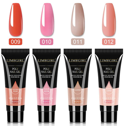 Poly Nail Gel Set of  8/6/4 PCS Poly UV Gel Set