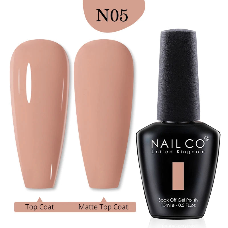 NAILCO 15ml Transparent Nude Color Series Jelly Gel Nail Polish