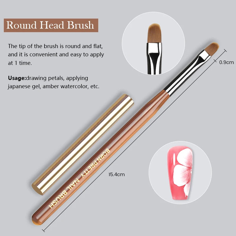 BORN PRETTY Nail Art Brush 9 Sizes  Nail Art Manicure Tool