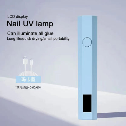 Portable Mini Professional Nail UV Lamp LCD Display Rechargeable