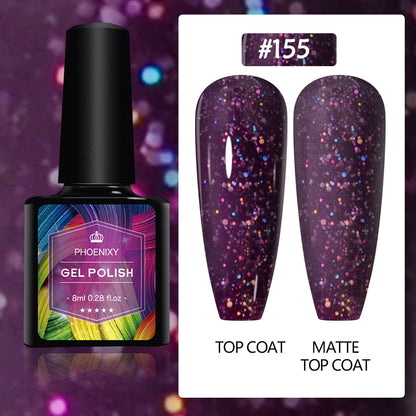 UV LED Gel Nail Polish 70 Colors Glitter 7ml