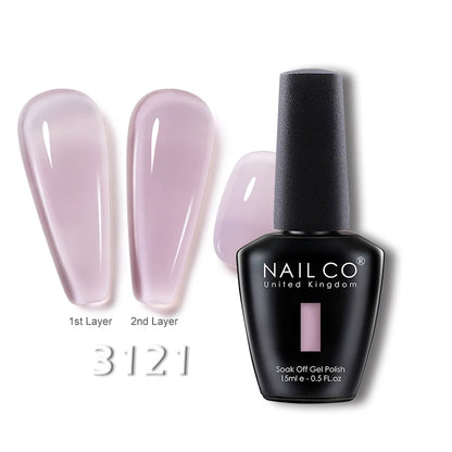 NAILCO 15ml Translucent Gel Nail Polish Semi-permanent Varnish