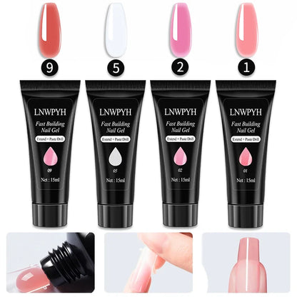 Nail Polish/Acrylic Nail/Poly Nail Gel Kit with Nail Lamp