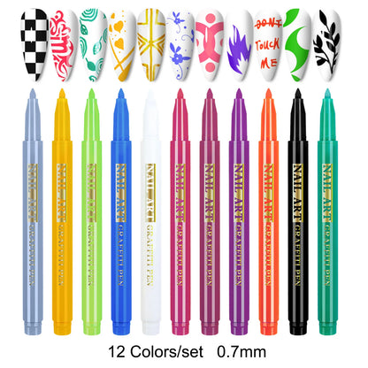 1 Set Nail Art Drawing Pen DIY 3D Abstract Line for Nail Art