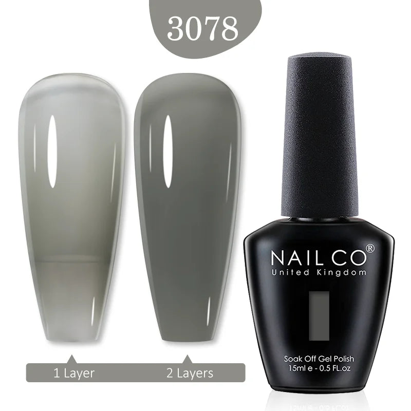 NAILCO 15ml Transparent Nude Color Series Jelly Gel Nail Polish